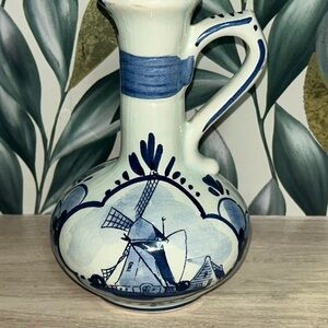 Vintage Delft Blue Hand-Painted Bud Vase